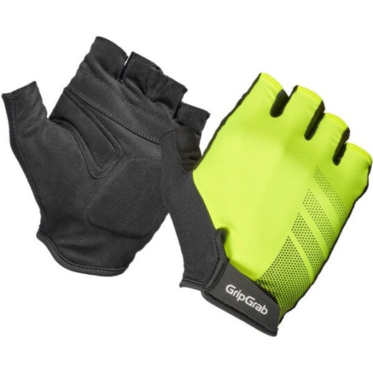 Gripgrab Ride RC Lite Padded Short Finger Summer Gloves Yellow Hi-Vis S, Yellow Hi-Vis