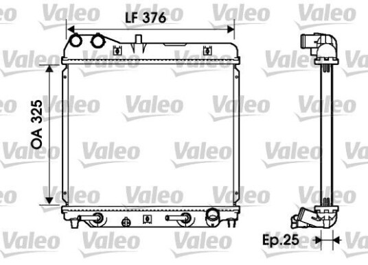 Radiator VALEO 734218 Radiator VALEO 734218