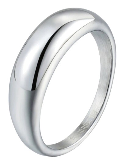 Bud to rose Arc Ring Steel Silver 