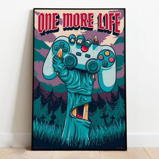 Gamer One More Life Plakat - 91,5 x 61 cm Gamer One More Life Plakat - 91,5 x 61 cm