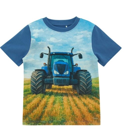Minymo Traktor t skjorte til barn   dutch blue   128