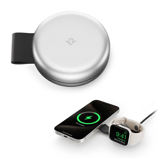 Twelve South 2-i-1 MagSafe lader med USB-C i Sølv