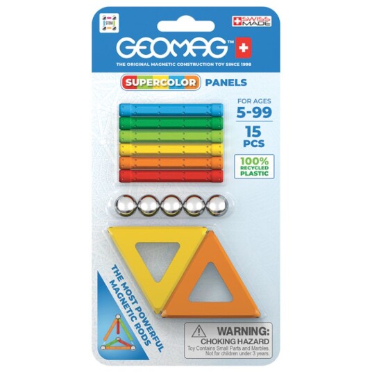 Geomag Supercolor Panels Resirkulert -15 Deler Geomag Supercolor Panels Resirkulert -15 Deler