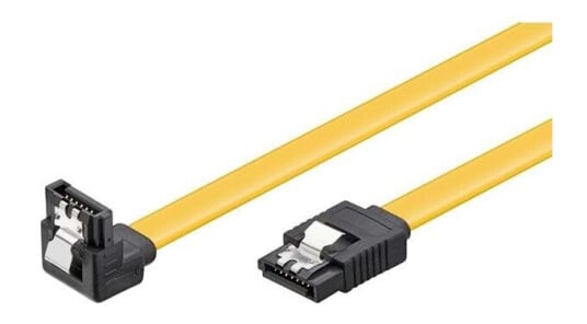 Pro 90° SATA-kabel 0,10 m - Gul