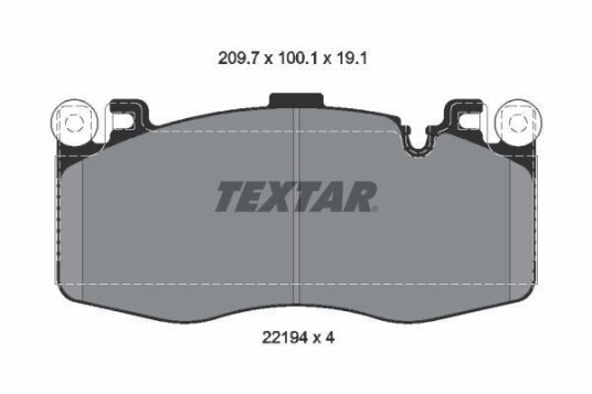 Bremseklosser TEXTAR 2219401 Bremseklosser TEXTAR 2219401