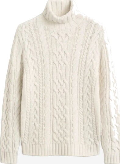 Gant Wool Blend Cable Knit Turtleneck CREAM XXL