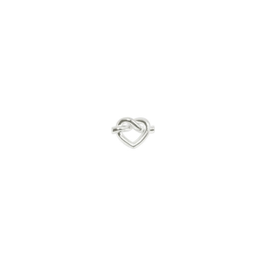 JANE KOENIG Tied Heart Stud |Silver |One Size