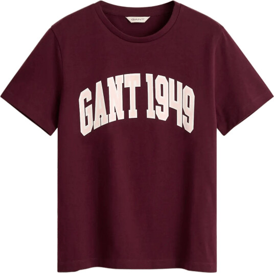 Gant Reg Graphic Ss T Shirt Burgundy XS