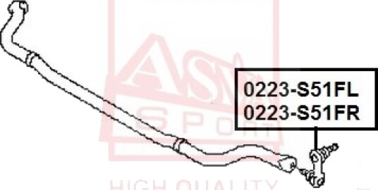 stang, stabilisator ASVA 0223-S51FL