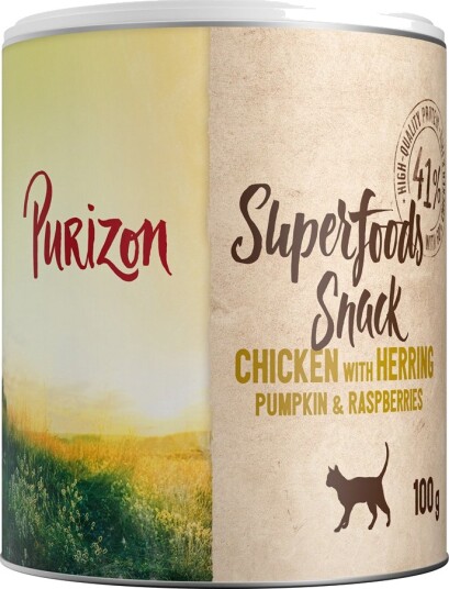 Purizon Superfood Snack Med Sild Gresskar & Bringebær Kylling 100 G 100 G