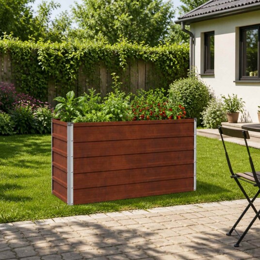 vidaXL Hevet Hagebed Rusten 100 x 40 x 55 cm papp