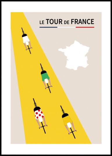 Tour de France Cyclists Plakat / 21x30 Tour de France Cyclists Plakat / 21x30
