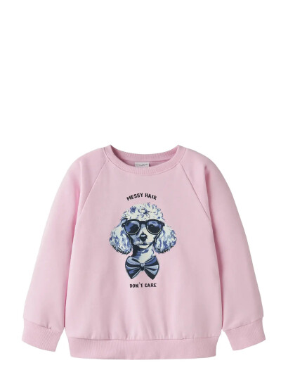 name it Nmfvenus Ls Nreg Sweat Bru Pink 104