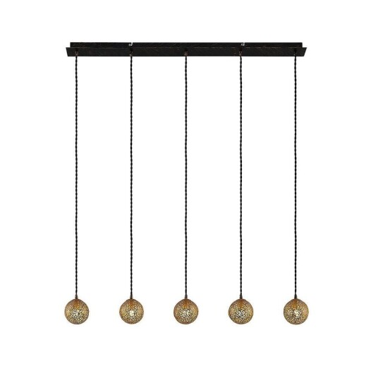 Lucande Zale henglampe, kantet, 5 lyskilder