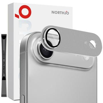 Northjo iPhone Air Full beskyttelse matt metall og kameralinsebeskytter i herdet glass   grå