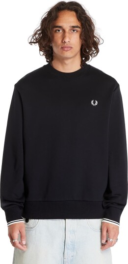 Fred Perry Crew Neck Sweatshirt - Black - L Fred Perry Crew Neck Sweatshirt - Black - L