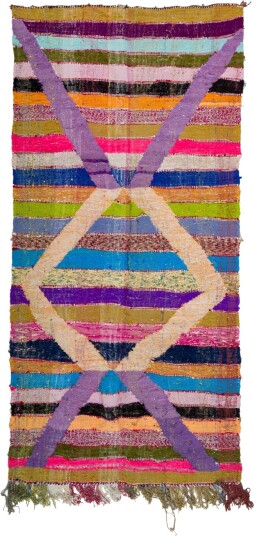 Marokkansk Boucherouite teppe 125 x 265 cm Størrelse: 125 x 265 cm