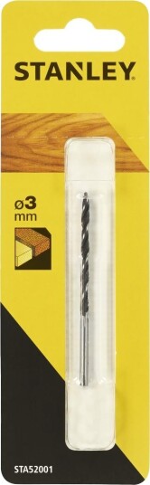 Stanley 3mm Trebor med Senterspiss for Tre og Laminat