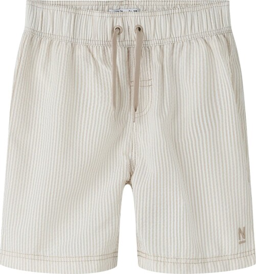 Name It Badeshorts NkmZackary Chateau Gray Name It 6 år 116 Badetøy Beige Hvit
