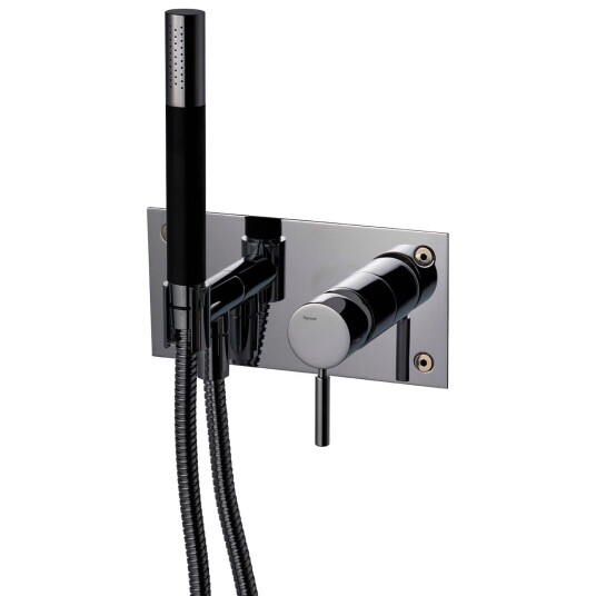 Tapwell Box011 364 Dusjbatteri Innbygging Black Chrome