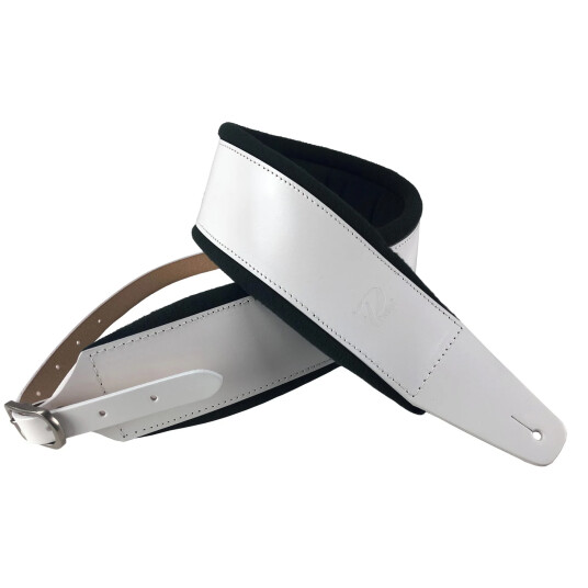 Profile Fpb04 Guitar Strap Hvit Pro Italian Leather