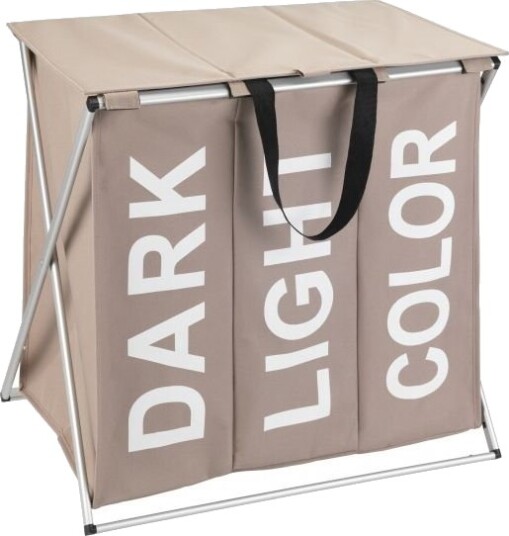 Vaskekurv Wenko Trio Top 57X38 Cm Beige Polyester