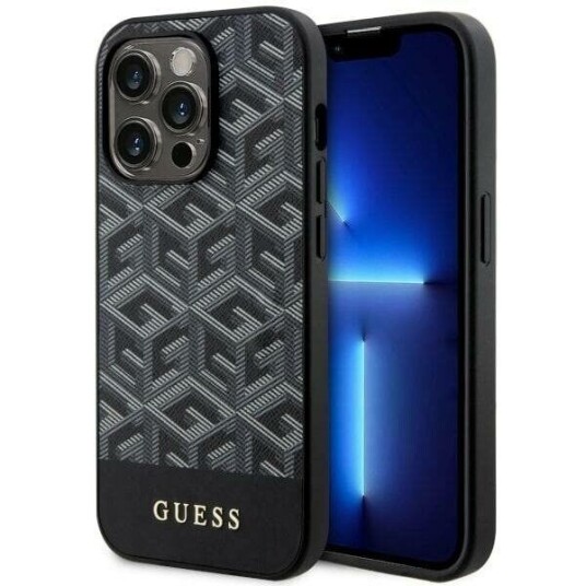 Guess Guhmp14xhgcfsek Iphone 14 Pro Max 6.7" Juodas/Juodas Hardcase Gcube Stripes Magsafe