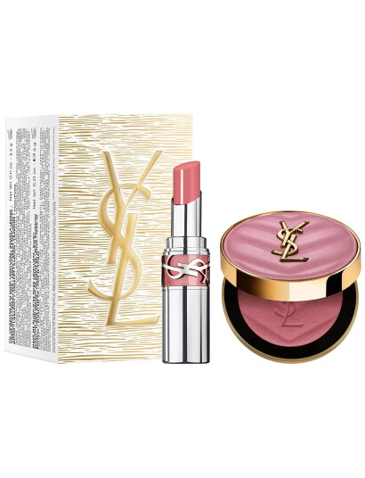 YVES SAINT LAURENT Make Me Blush Bold Blurring Blush & Ysl Loveshine Holiday Set 2025 Rosa 1 PCE