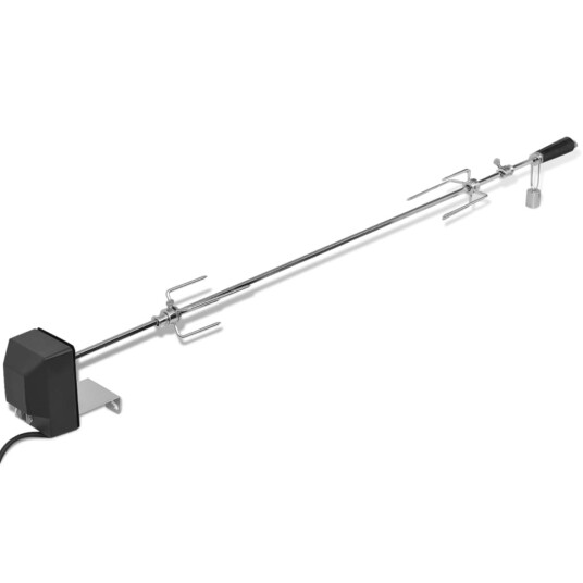 vidaXL BBQ Rotisserie-spyd med Motor Stål 1200 mm vidaXL BBQ Rotisserie-spyd med Motor Stål 1200 mm