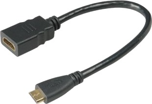 Akasa Hdmi/Mini Hdmi 0.25 M 0,25 M Hdmi Type A Standard Hdmi Type C Mini 10,2 Gbit/S Svart