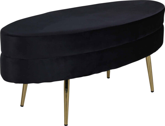 Venture Design Otto sittepuff Svart/messing 100 cm Svart Venture Design Otto sittepuff Svart/messing 100 cm Svart