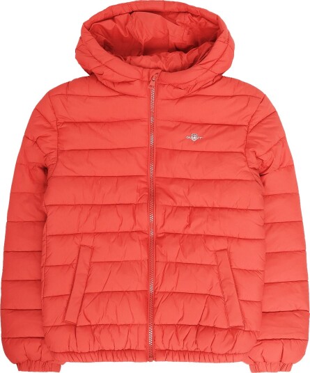 Gant Kids Hooded Puffer Jacket Faux Down Fill MAPLE FIRE 152