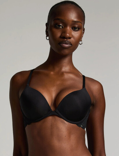 Hunkemöller Angie Padded Underwired Push Up Bra Black A x 70 Hunkemöller Angie Padded Underwired Push Up Bra Black A x 70
