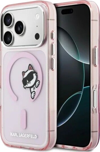 Karl Lagerfeld IML Peekaboo MagSafe Mobildeksel til iPhone 17 Pro Max - Rosa