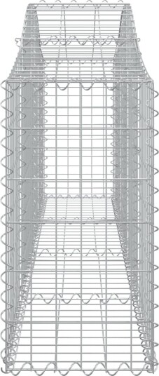 vidaXL Gabionkurver buede 15 stk 200x30x60/80 cm galvanisert jern