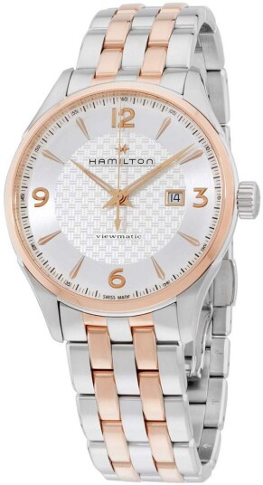 Hamilton Herreklokke H42725151 Jazzmaster Sølvfarget/Rose gulltonet