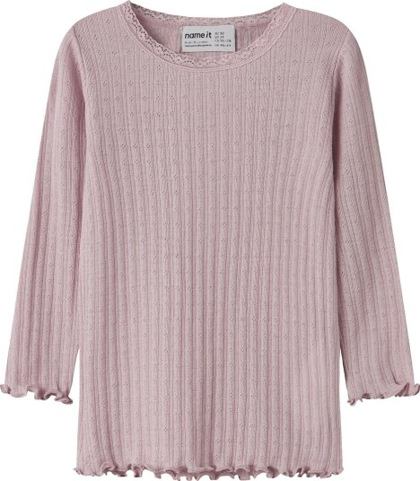 name it Nmfwossa Wo/Si Rib Ls Top - Purple - 104 name it Nmfwossa Wo/Si Rib Ls Top - Purple - 104