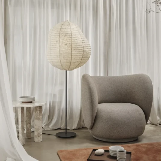 Ferm Living Rico Lounge Lenestol Main Line Flax   Coffee