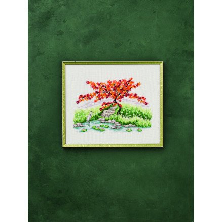 Permin Broderisett Japansk lønn og hegre 43x36 cm