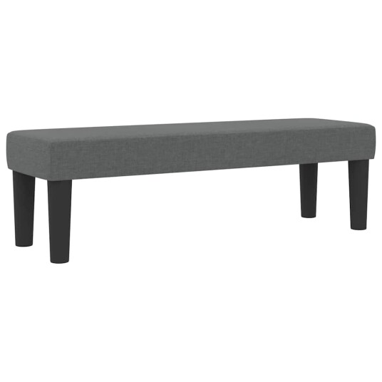 Box Spring Seng med Madrass & Benk Mørkegrå 160x200 cm Stoff