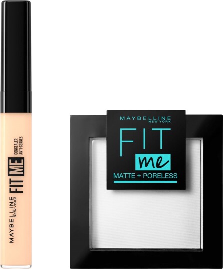 Maybelline New York Fit Me Face Bundle Concealer 10 Light + Powder 90 Maybelline New York Fit Me Face Bundle Concealer 10 Light + Powder 90