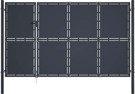 vidaXL Hageport stål 350x200 cm antrasitt