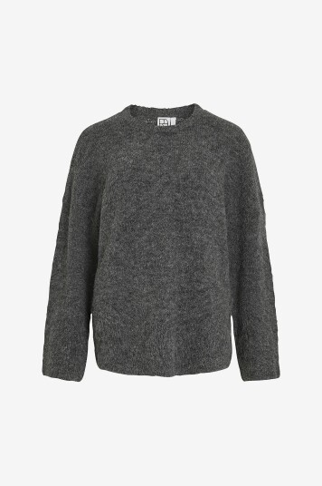 Rouge Edit   Pullover Rouhaven LS Oversized O neck Knit   Grå