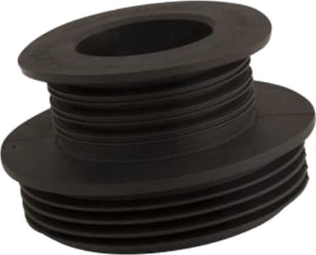 Purus Kombinippel 100-105/75-50 mm TPE til PVC og MA Rør, Sort
