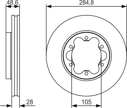 BOSCH 0 986 479 R27 Bremseskive