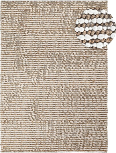Juteteppe Bally Jute/wool Bubble natur/hvit Størrelse: 240 x 340 cm