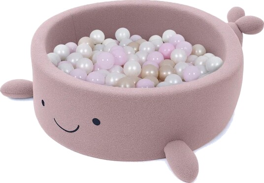 MeowBaby Boucle Whale Ballbasseng Raspberry Glaze Pink