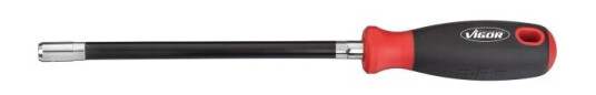 Vigor 300 mm Skrutrekker med 2-komponent Håndtak, Sort/Rød