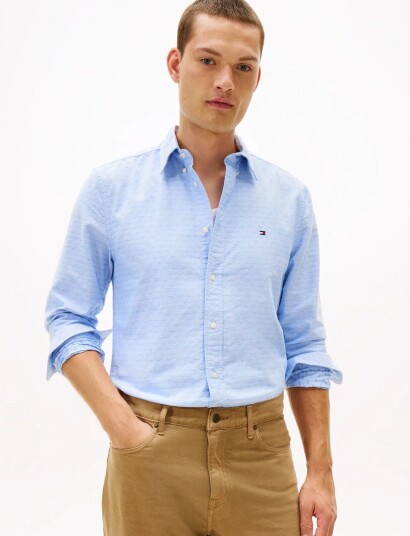 Tommy Hilfiger Oxford Dobby Rf Shirt Blue M Tommy Hilfiger Oxford Dobby Rf Shirt Blue M