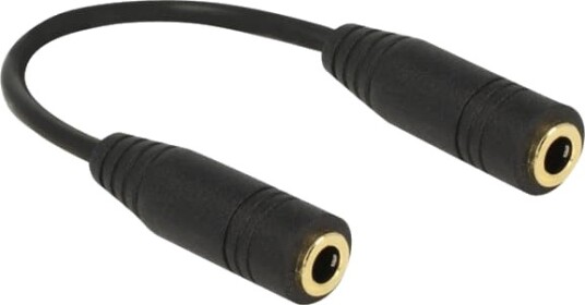 Delock Audiokopling 4-polsminijakk hunn til 4-polsminijakk hunn 13 cm svart